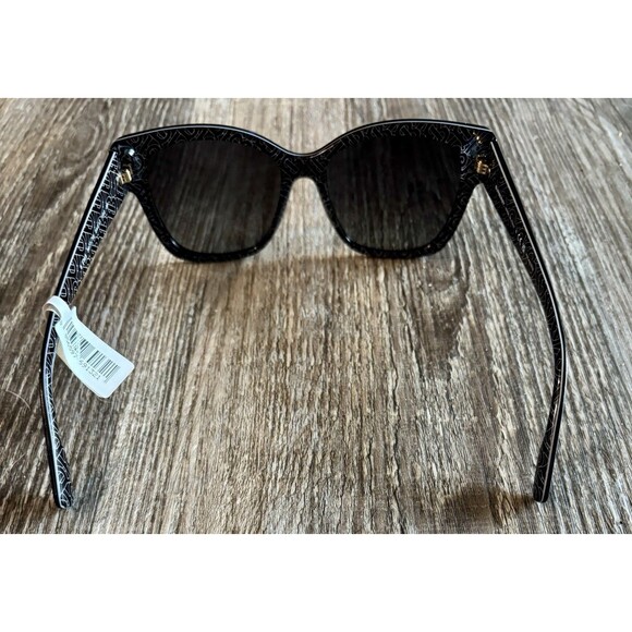 Burberry 4345 Ruth Black Plastic Frame Gray Tinted Lenses Sunglasses NWT $281